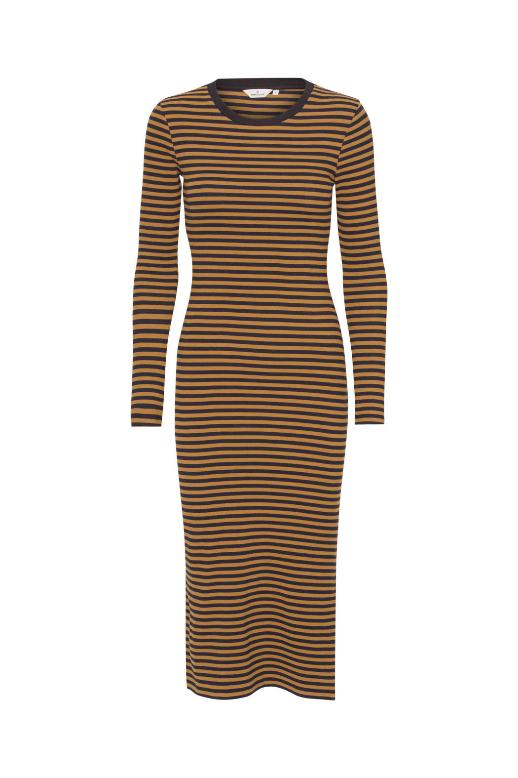 Basic Apparel Ludmilla Long Dress Dresses 515 Bronze Brown/Black Stripe